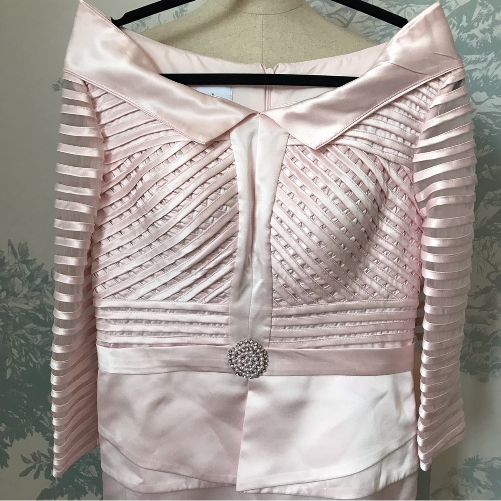 NWT Lanting Bride Pink Satin Dress - Picture 5 of 12